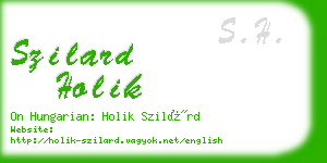 szilard holik business card